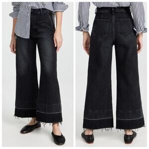 Moussy Elba Wide Crop Jean Black